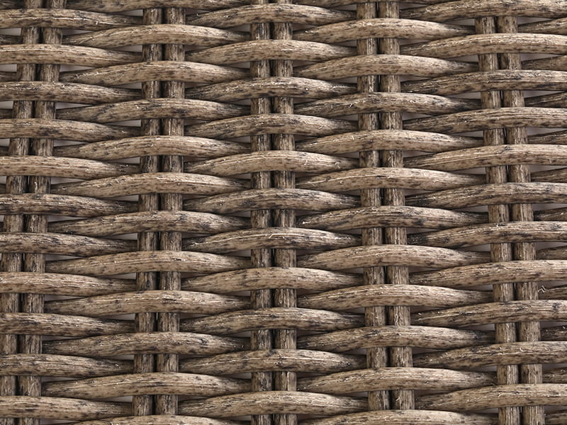 Half round slightly brushed rattan DHX00112-13