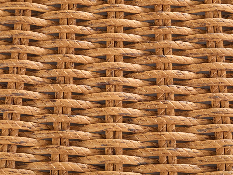 Oval embossed solid rattan DL005809